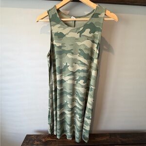 Old Navy Green Camo Tank Dress